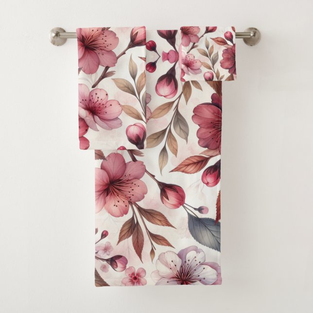 Conjunto De Toalhas Flor de Cerejeira (Insitu)