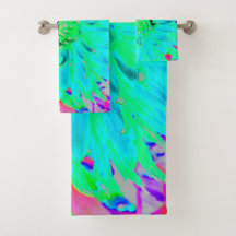 Flor de Dália Decorativa Abstrata Aqua