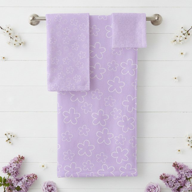 Conjunto De Toalhas Flor de Lilás (Criador carregado)