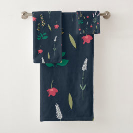 Conjunto De Toalhas Flor Patterno Primavera Floral