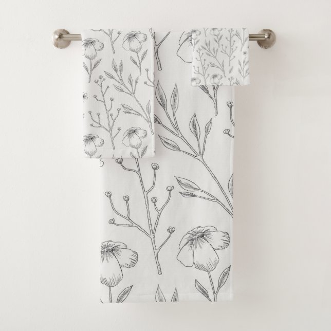 Conjunto De Toalhas Flor Patterno Primavera Floral (Insitu)