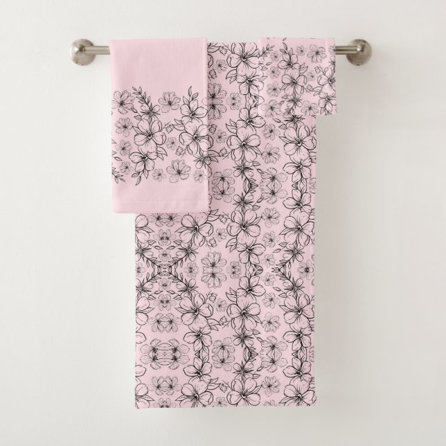 CONJUNTO DE TOALHAS FLOR PINK (Insitu)