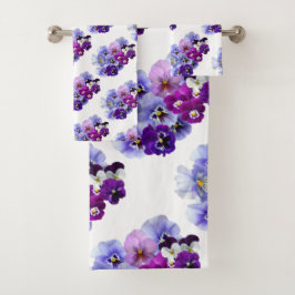 Conjunto De Toalhas Flor roxo e cereja lavanda feminina