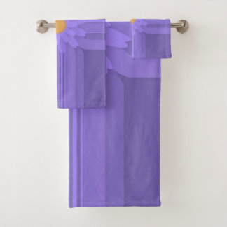 Conjunto De Toalhas Flor Simples Roxa na Cruz Moderna