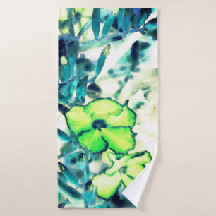Conjunto De Toalhas Flor verde por alteração de cores