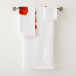 Conjunto De Toalhas Flor vermelha da papoila