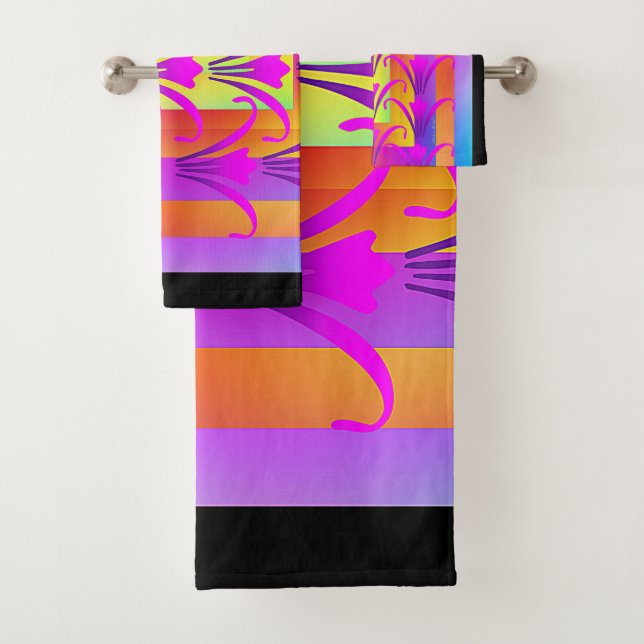 CONJUNTO DE TOALHAS FLORA MISTA LUXUOSA (Insitu)