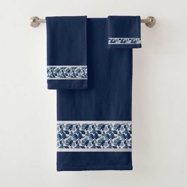 Conjunto de Toalhas Florais Azul Chic (Insitu)