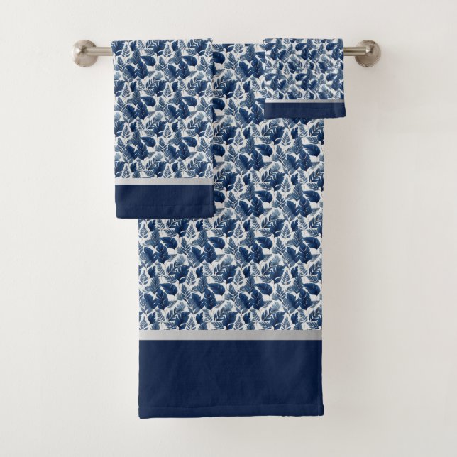 Conjunto de Toalhas Florais Azul Chic (Insitu)