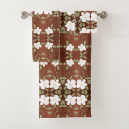 Conjunto De Toalhas Florais De Mel Brown