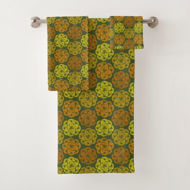 Conjunto de Toalhas Florais de Mod Marigolds (Insitu)
