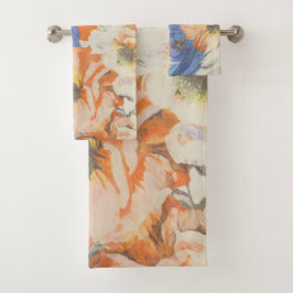 Conjunto de Toalhas Florais Vibrantes - 3 Cores Fl