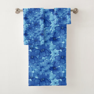 Conjunto de Toalhas Florais Vibrantes de Aquarela