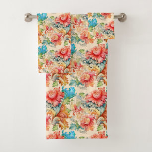 Conjunto De Toalhas Florais vitorianos e flores