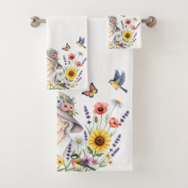 Conjunto De Toalhas Floral Bath Towel, da vovó