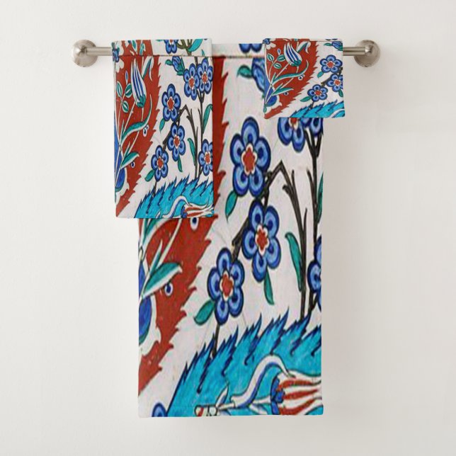 Conjunto De Toalhas Floral Cerâmica Turca (Insitu)