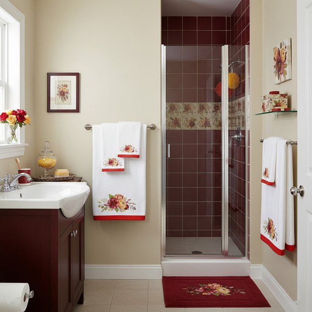 Conjunto De Toalhas Floral de aquarela (Criador carregado)