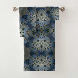 Conjunto De Toalhas Floral de Margarida Azul Antiquado