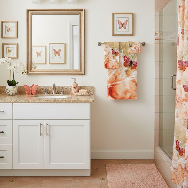 Conjunto De Toalhas Floral de pêssego (Criador carregado)