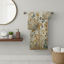 Conjunto De Toalhas floral de prado âmbar