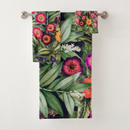 Conjunto De Toalhas Floral de Prado Rosa