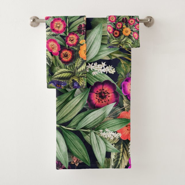 Conjunto De Toalhas Floral de Prado Rosa (Insitu)