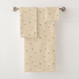 Conjunto De Toalhas Floral Delicado Cottagecore Boho Flor Silvestre Ne