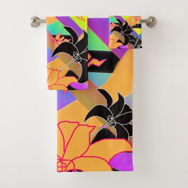 Conjunto De Toalhas Floral Entrelaçada (Insitu)