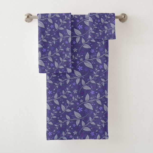 Conjunto De Toalhas Floral Popular Elegante Moderno Roxo (Insitu)