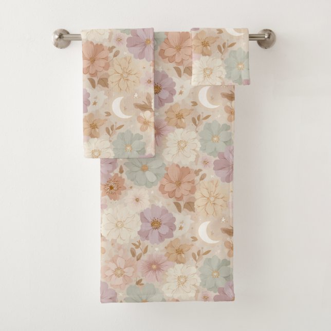 Conjunto De Toalhas Floral Prado Celestial (Insitu)