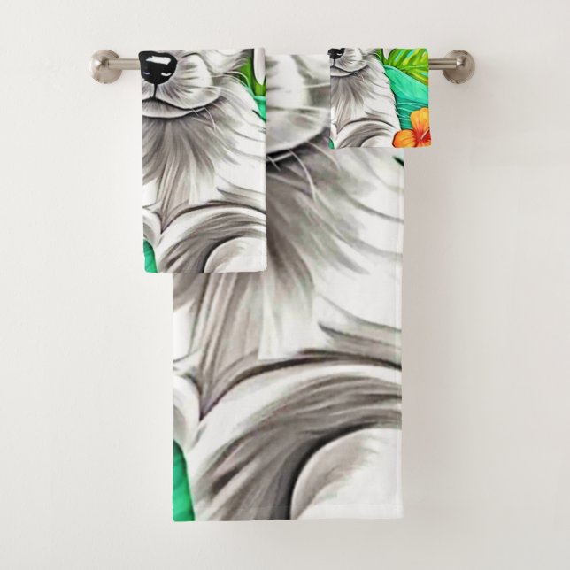 Conjunto De Toalhas Floral Puppy Art (Insitu)