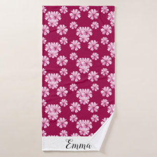 Conjunto De Toalhas Floral romance cherry flor