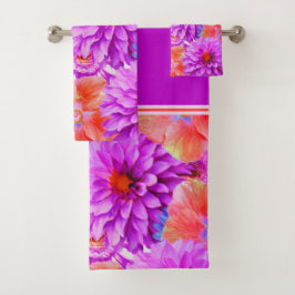 Conjunto De Toalhas Floral Rosa