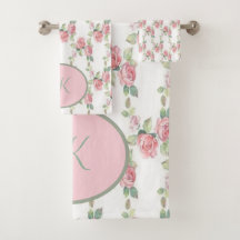 Floral Rosa Chic Despojado Monogramado