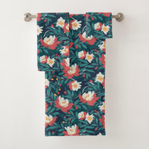 Floral Vermelho e Branco