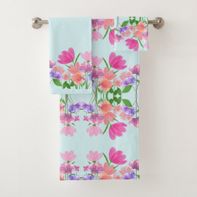 CONJUNTO DE TOALHAS FLORES (Insitu)