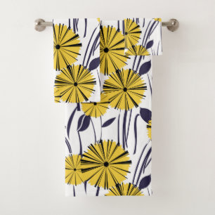 Conjunto De Toalhas Flores amarelas