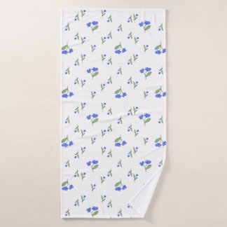 Conjunto De Toalhas Flores azuis