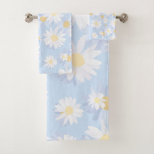 Conjunto De Toalhas Flores Brancas Clássicas de Margarida Botânica d