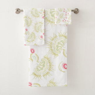 Conjunto De Toalhas Flores Cactos Banho