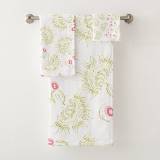 Conjunto De Toalhas Flores Cactos Banho (Insitu)