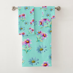 Conjunto De Toalhas Flores Coloridas da Margarida