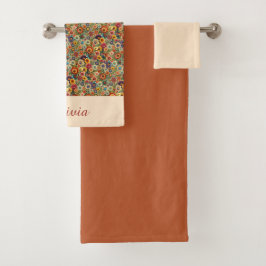 Conjunto De Toalhas Flores Cottagecore nome Jardim Botânico