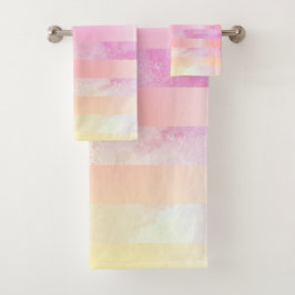 Conjunto De Toalhas Flores de abstrato na Aquarela