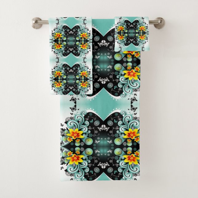 Conjunto De Toalhas Flores de Estilos Clássicos (Insitu)