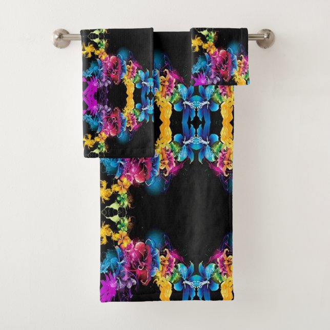 Conjunto De Toalhas Flores de Estilos Clássicos (Insitu)