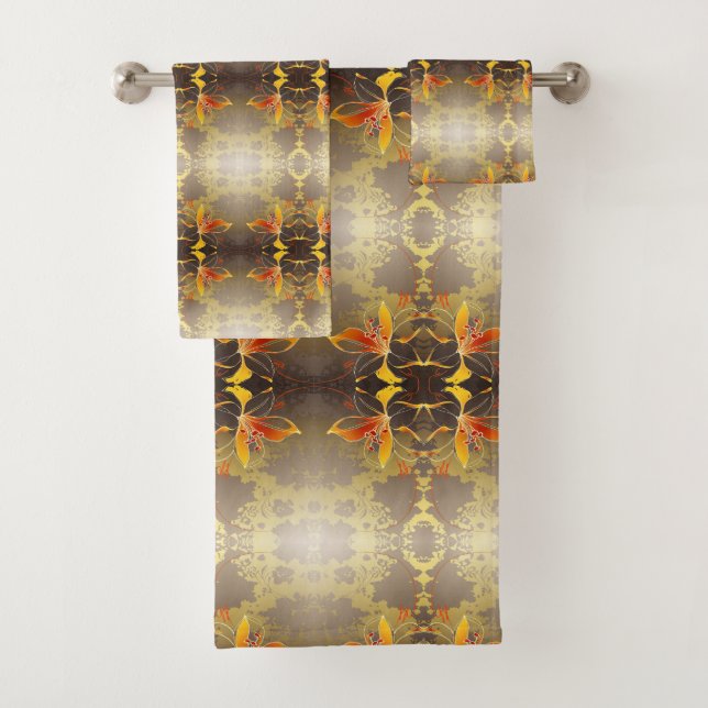 Conjunto De Toalhas Flores de Estilos Clássicos (Insitu)