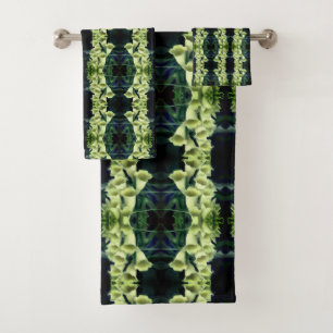 Conjunto De Toalhas Flores de Foxglove Abstrato