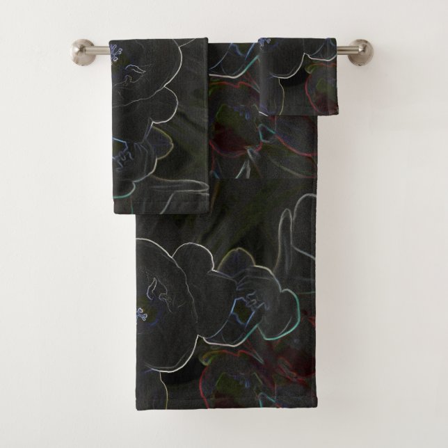 Conjunto De Toalhas flores de freesia delineadas (Insitu)