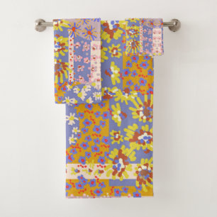 Conjunto De Toalhas Flores de margarida modernas de retalhos em Periwi